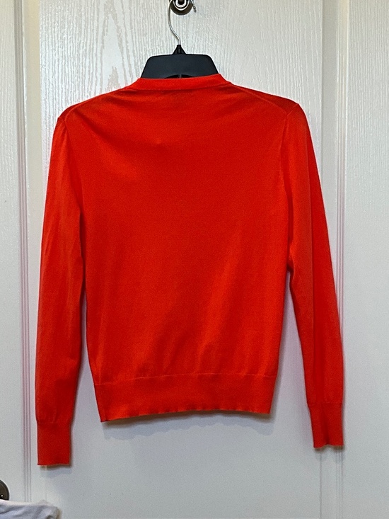 J.Crew Lightweight Button Down Sweater Size S Orange Cotton Blend - Picture 2 of 3
